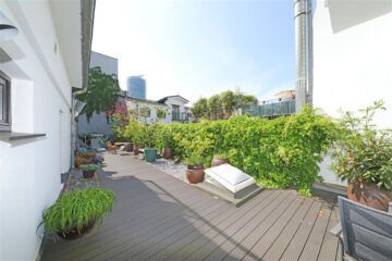 Immobilien-Richter: Kernsaniert 1-Zimmer-Wohnung mit SW-Terrasse! MÖBLIERT, 40477 Düsseldorf, Etagenwohnung